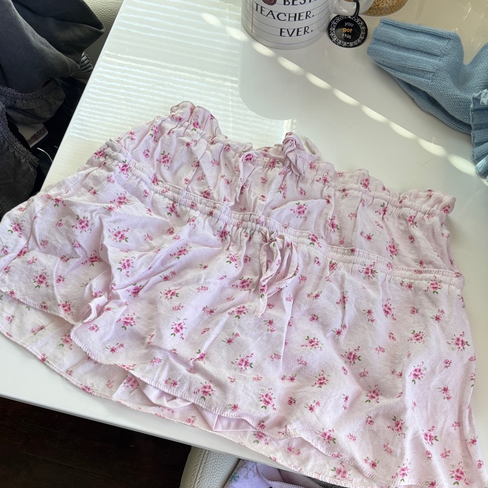 Pink Floral Skort